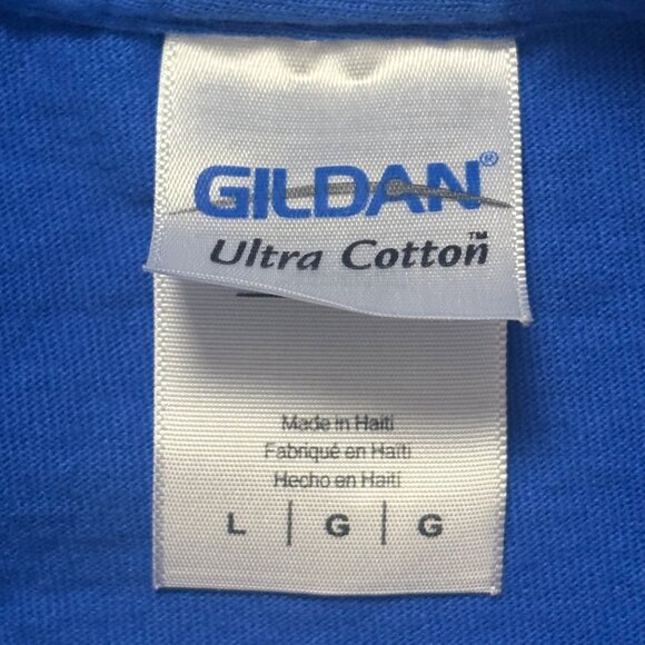 Vintage Ford Driving Skills Blue Graphic Gildan  T-Shirt Blue Large Shelby GT500 - Picture 3 of 8